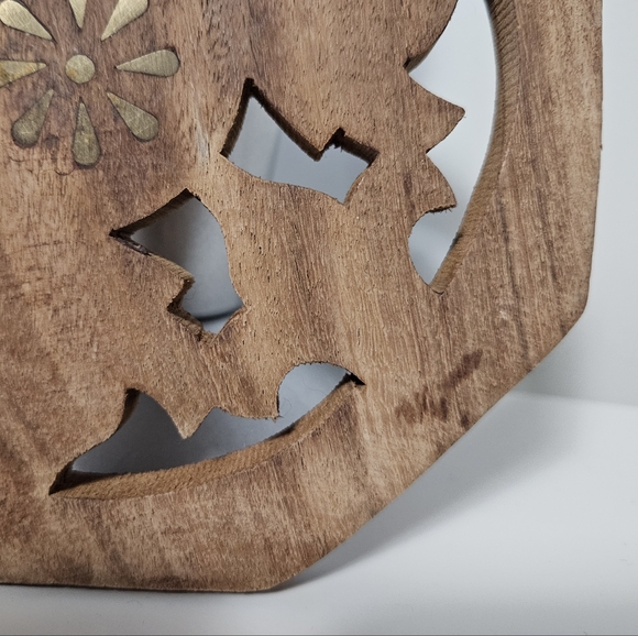 Indian Carved Wood Trivet - Picture 4 of 8